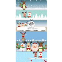 Billede: Mini slimcard 7,5x15cm, 3x6 designs, 200gr., Feliz Navidad, FelicitaDesign
