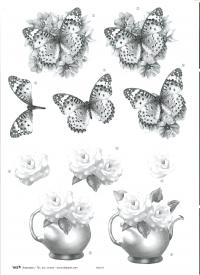 Billede: sort/hvid blomst, tbz