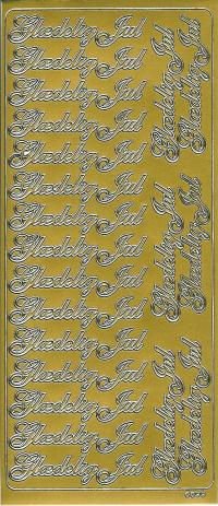 Billede: glædelig jul, guld stickers