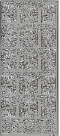 Billede: hjertehjørne sølv, stickers