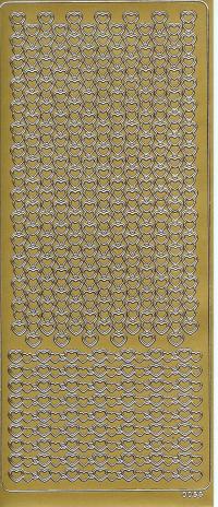 Billede: guld hjertekant, stickers