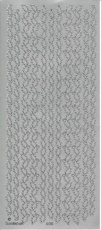 Billede: sølv bladkant, stickers