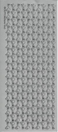 Billede: sølv hjertekant, stickers
