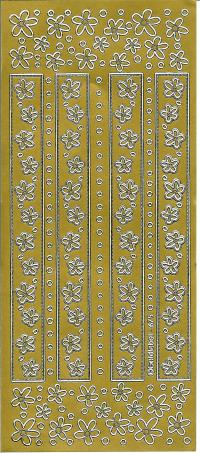 Billede: guld blomsterkant, stickers