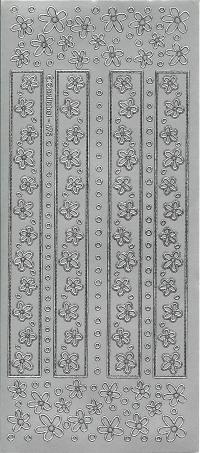 Billede: sølv blomsterkant, stickers