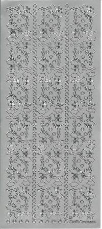 Billede: sølv bladhjørne, stickers