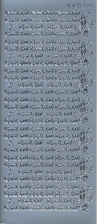 Billede: God Jul sølv, stickers