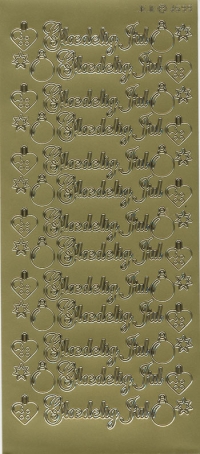 Billede: Glædelig Jul guld, stickers