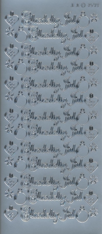 Billede: Glædelig Jul sølv, stickers