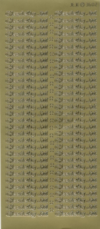 Billede: Glædelig Jul guld, stickers
