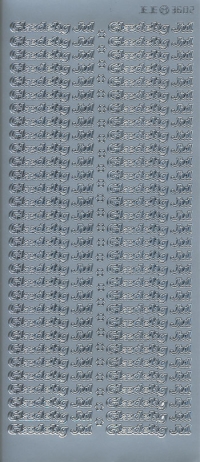 Billede: Glædelig Jul sølv, stickers