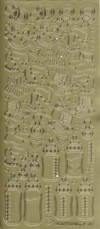 Billede: ting til baby, guld stickers