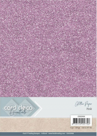Billede: Glitter karton A4 230g pink 6ark, CDEGP008 