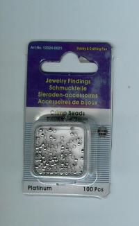 Billede: wireklemme platinum 2mm ca. 100 stk.