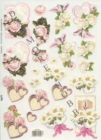 Billede: hjerter og blomster, tbz
