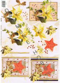 Billede: juleblomster i ramme, tbz