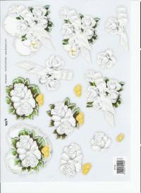 Billede: hvide roser med glimmer, tbz