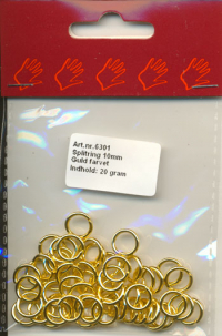 Billede: splitring 10mm guldfarvet, ca. 20gram