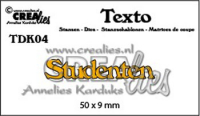 Billede: skæreskabelon Studenten, Dies Crealies Texto dies 04 Studenten, 50 x 11 mm, førpris kr. 22,- nupris  