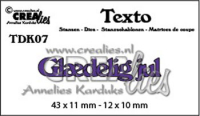 Billede: skæreskabelon Glædelig jul, Dies Crealies Texto dies 07 Glædelig jul, 43 x 11 mm - 12 x 10 mm