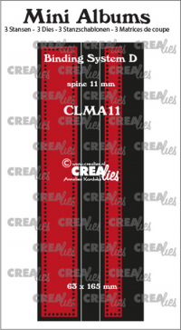 Billede: skæreskabelon Dies Crealies Mini Albums 11 CLMA11 Mini Albums Binder D 11mm spine, førpris kr. 76,- nupris  
