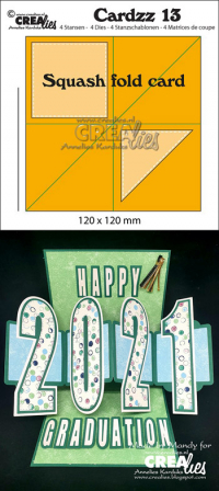 Billede: skære/prægeskabelon foldekort, kan bruges som foldekort i et pop-up kort, Dies Crealies CLCZ13 