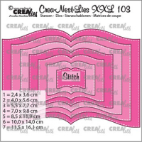 Billede: skæreskabelon bog med stitch, Dies Crealies Crea-Nest-Lies XXL103 Stitch