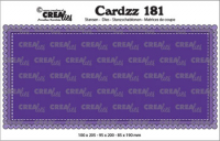 Billede: skæreskabelon til slimcard, Dies Crealies Cardzz 181 Slimline A, 
CLCZ181 Max. 10 x 20,5 cm. 