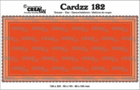 Billede: skæreskabelon til slimcard, Dies Crealies Cardzz 182 Slimline B, 
CLCZ182 Max. 10 x 20,5 cm. 