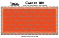 Billede: skæreskabelon til slimcard, Dies Crealies Cardzz 182 Slimline B,
CLCZ182 Max. 10 x 20,5 cm.