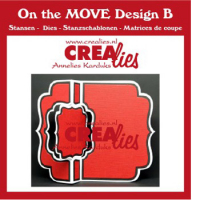 Billede: skæreskabelon kortbase til svingkort, Dies Crealies CLMOVE02 Design B, On the MOVE 2 13,5x17,5cm swing alone