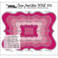 Billede: skæreskabelon 6 dies med stitch, Dies Crealies Crea-Nest-Lies XXL 105,
CLNestXXL105 / Max. 12 x 16,8 cm