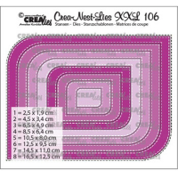 Billede: skæreskabelon 8 dies med stitch, Dies Crealies Crea-Nest-Lies XXL 106,
CLNestXXL106 / max 16,5 x 12,5 cm