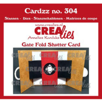 Billede: skæreskabelon Dies Crealies Cardzz stansen 304, Gate Fold Shutter Card, 
CLCZ304 foldekort 10x10cm 