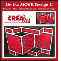 Billede: skære/prægeskabelon foldekort, Dies Crealies On the MOVE stansen 3,
CLMOVE03 13,5 x 27 cm.