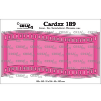 Billede: skæreskabelon filmstrimmel med dobbelt skygge, Dies Crealies Cardzz stansen 189, 100x205mm, 95x200mm, 90x195mm