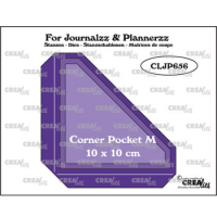 Billede: skæreskabelon lomme med 2 pyntelag, Dies Crealies Journalzz & Plannerzz 656, CLJP656 hjørnelomme 10x10cm