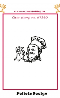 Billede: acrylstempel kok, førpris kr. 22,00, nupris