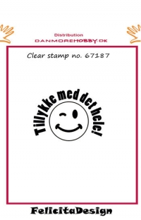Billede: acrylstempel Tillykke med det hele, Filicita, førpris kr. 20,00, nupris