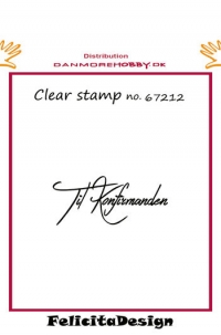Billede: Clear stamp Til Konfirmanden, danmore, førpris kr. 15,00, nupris