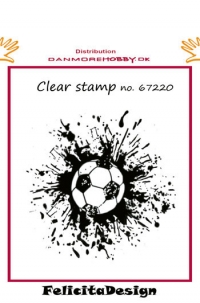 Billede: Clear Stamp fodbold i splat, danmore, førpris kr. 42,00, nupris