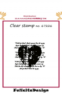 Billede: Stempel hjerte med vers, vi skal gå hånd i hånd, FilicitaDesign, førpris kr. 22,00, nupris