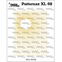 Billede: skære/prægeskabelon stitchet sol, Dies Crealies præge Patternzz XL 02, 
CLPATXL02 10x14cm 