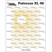 Billede: skære/prægeskabelon stitchet sol, Dies Crealies præge Patternzz XL 02,
CLPATXL02 10x14cm