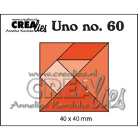 Billede: skæreskabelon kinesisk pusleri lille, Dies Crealies Uno stans 60, chinese puzzle small, CLUno60 40x40mm 