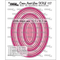 Billede: skæreskabelon 11 ovaler med stitch, Dies Crealies Crea-Nest-Lies XXL 117