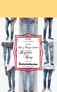 Billede: Toppers 10x7cm 18stk 200g, Hipster Boy, 3x8 design, FelicitaDesign, førpris kr. 16,- nupris