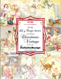 Billede: Toppers 10x7cm, 24stk. 200g,  Christmas Vintage, FelicitaDesign