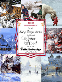Billede: Toppers 10x7cm 24stk Winter Mood, 200g, FelicitaDesign
