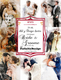 Billede: Toppers 10x7cm, 24stk.,  200g, Bride and groome, FelicitaDesign